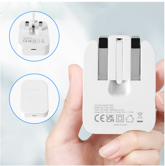 TH31-PD Foldable 20W QC3.0 USB C Fast Charging Mains Adapter